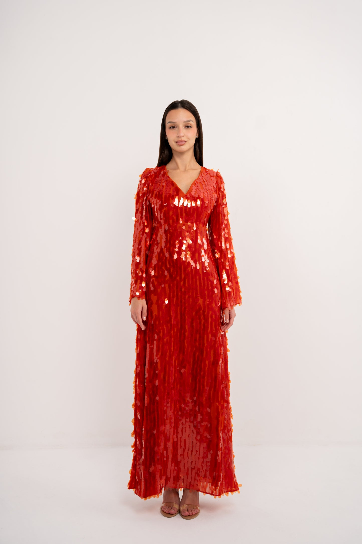 فستان اورنج مطرّز