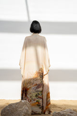 ثوب أصول بقماش قطن وحرير بقصة انسيابية