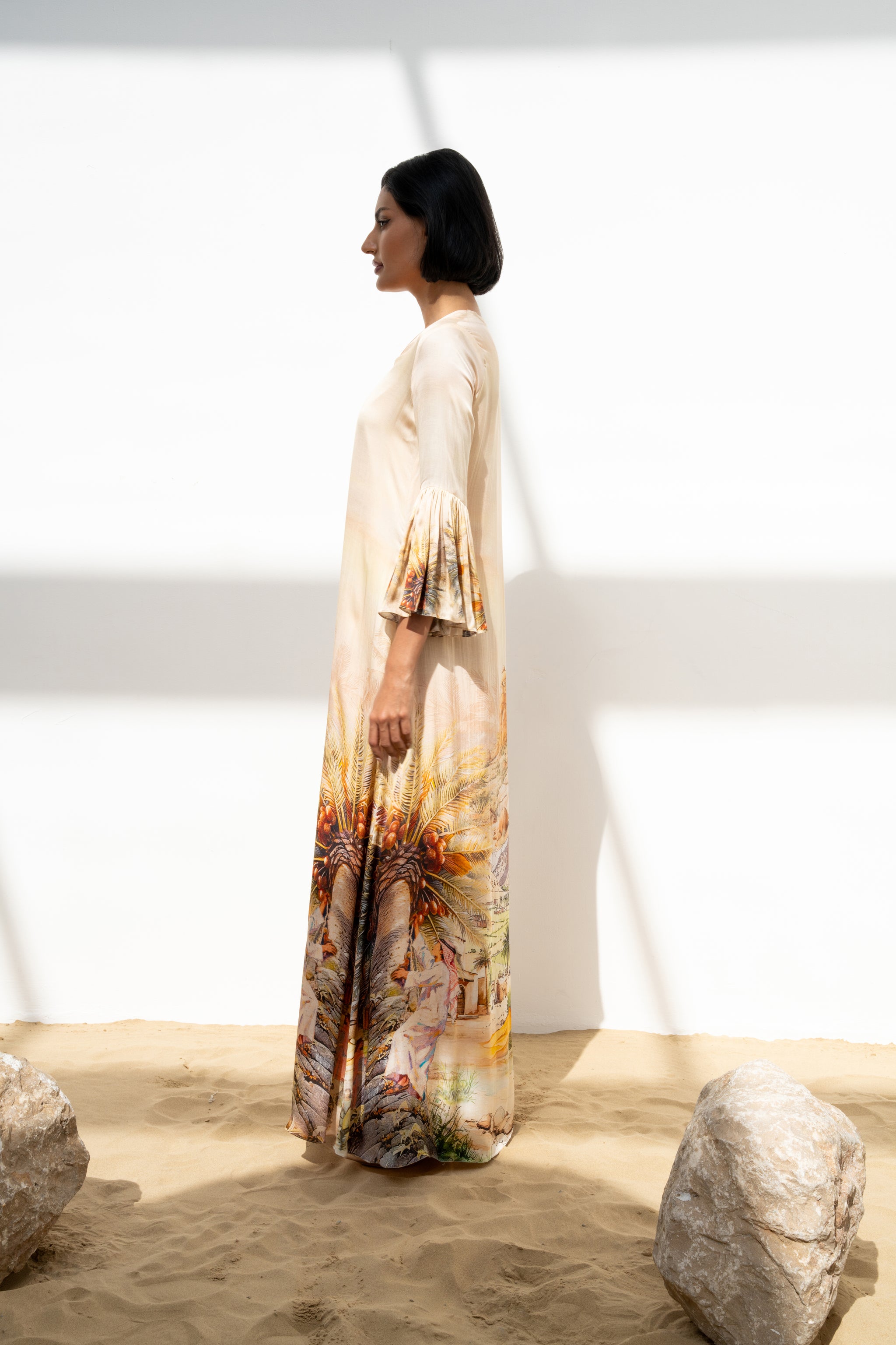 ثوب اصول حرير بقطن بكم مزموم