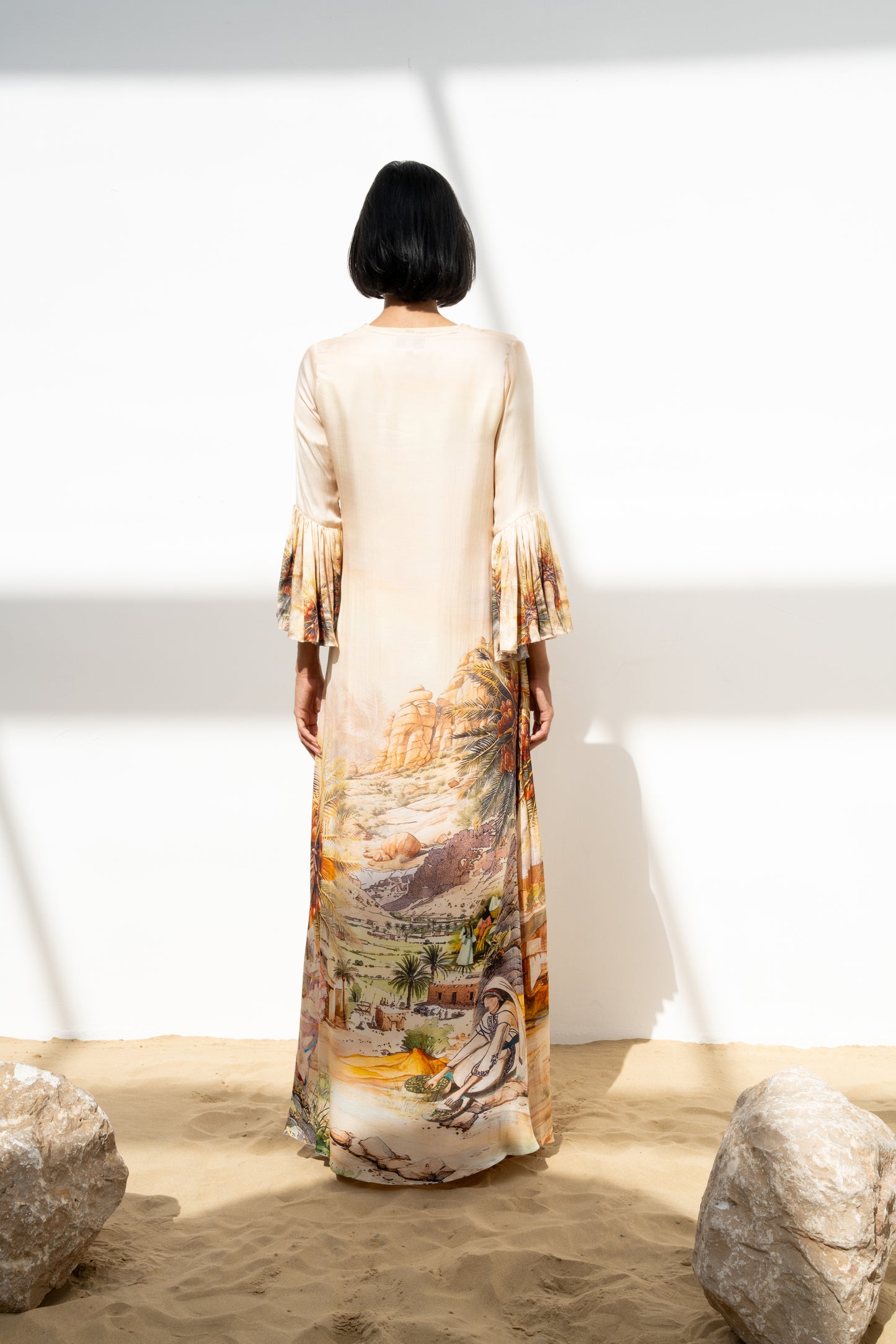 ثوب اصول حرير بقطن بكم مزموم