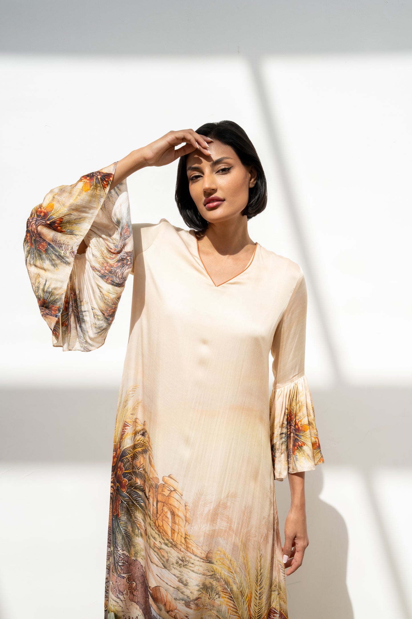 ثوب اصول حرير بقطن بكم مزموم