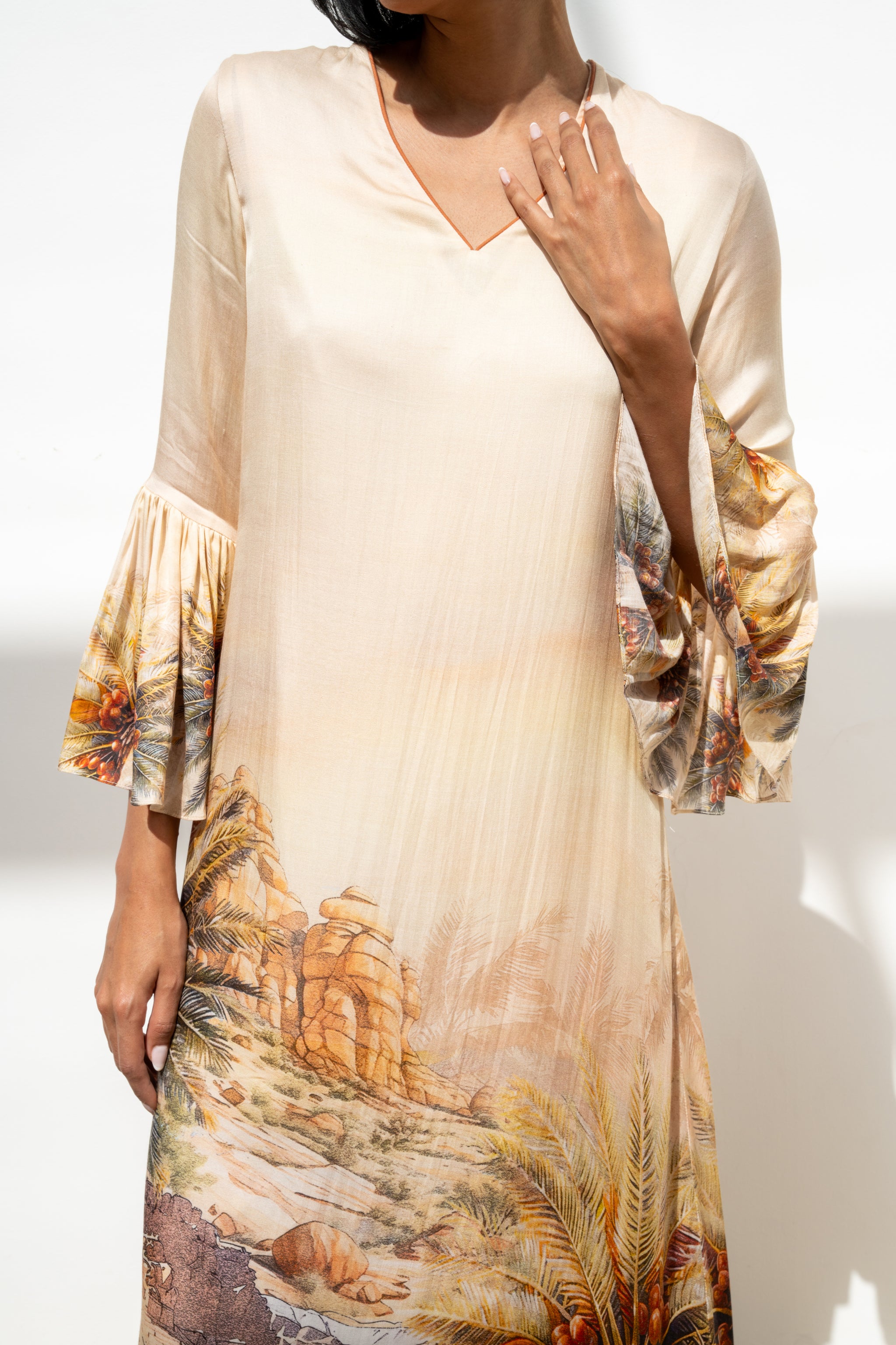 ثوب اصول حرير بقطن بكم مزموم