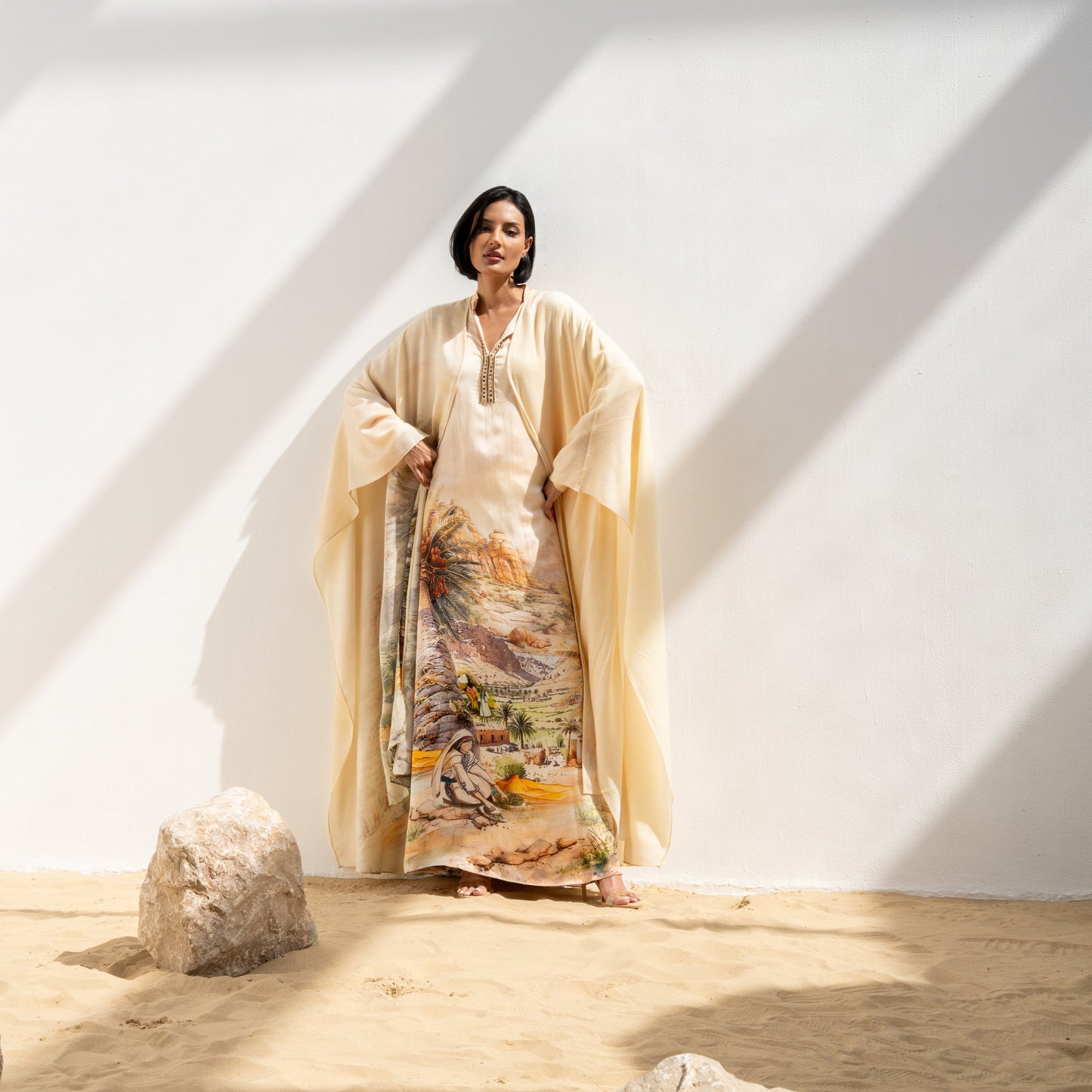 وشاح أصول كشمير بقصة كيب