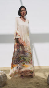 ثوب اصول حرير بقطن بكم مزموم